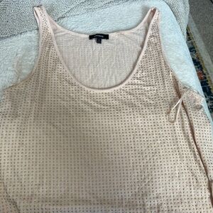 Express Peach Sleeveless Top with Gold detail